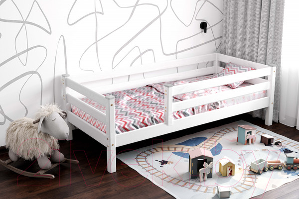 Изображение товара Односпальная кровать Мебельград Софи (белый/полупрозрачный)