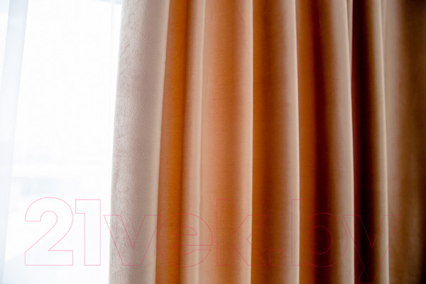 Изображение товара Комплект штор Decoretto Бархат светлый БСП-K59 (125x260, персиковый)