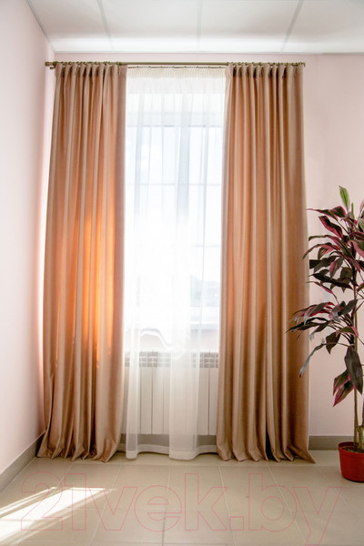 Изображение товара Комплект штор Decoretto Бархат светлый БСП-K59 (125x260, персиковый)