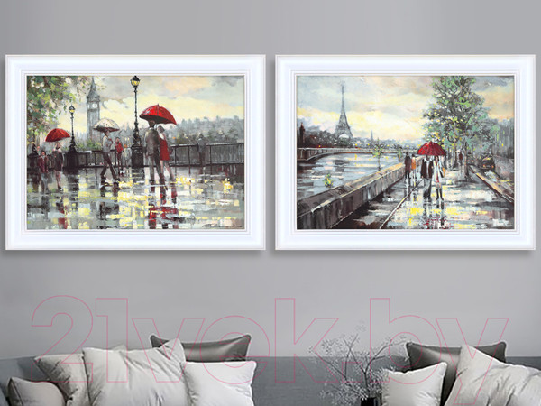 Изображение товара Картина Декарт Дождливый Лондон 8Л0444 (в раме)