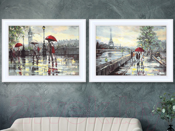 Изображение товара Картина Декарт Париж в ноябре 8Л2056 (в раме)