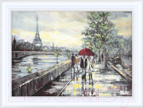 Изображение товара Картина Декарт Париж в ноябре 8Л2056 (в раме)