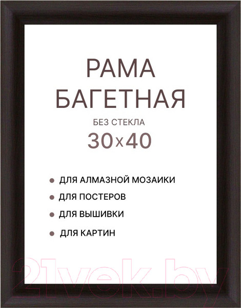 Изображение товара Рамка Декарт 30x40 8Л3789 (черный)