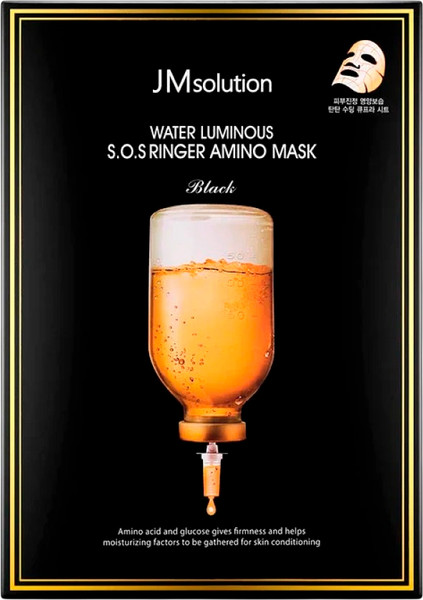 Изображение товара Маска для лица тканевая JMsolution Water Luminous S.O.S Ringer Amino Mask Plus Black (30мл)