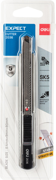 Изображение товара Нож канцелярский Deli Expect / 2036 (серый)