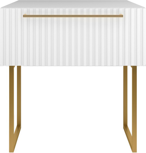 Изображение товара Прикроватная тумба Shtabe Gross 6101 эко (белый/ручка золото)