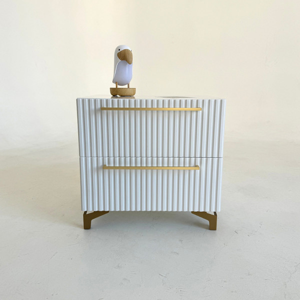 Изображение товара Прикроватная тумба Shtabe Gross 6103 эко (белый/ручка золото)