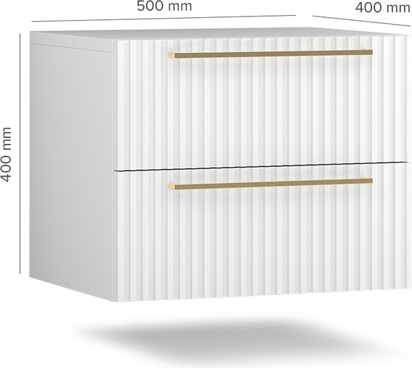 Изображение товара Прикроватная тумба Shtabe Gross 6102 эко (белый/ручка золото)