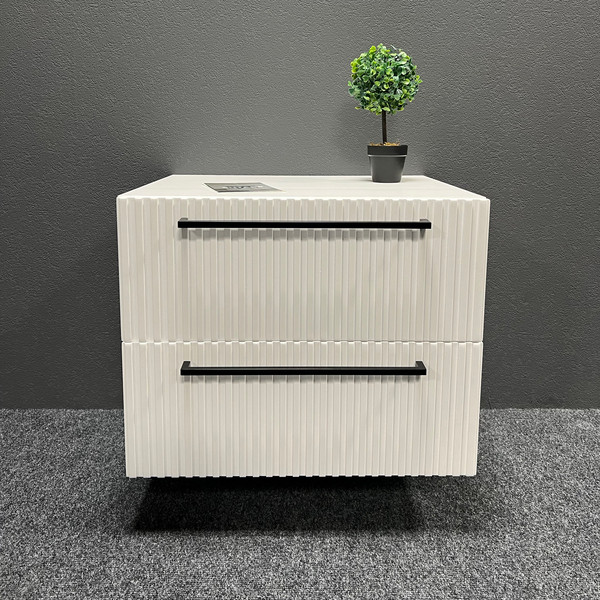 Изображение товара Прикроватная тумба Shtabe Gross 6102 эко (белый/ручка черный)