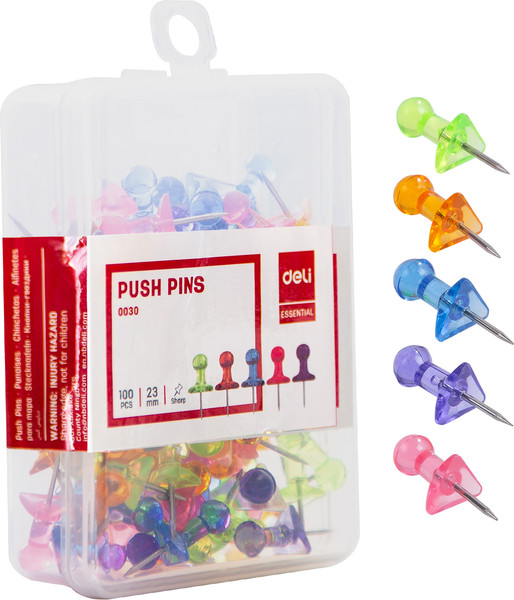Изображение товара Кнопки канцелярские Deli Essential / 0030 (100шт)