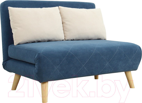 Изображение товара Диван DiArt Элли 1200 (велюр Магия 3/Магия 82/ножки светлые)