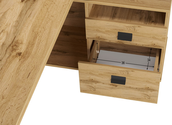 Изображение товара Письменный стол Калифорния мебель Хардвиг СР01 (дуб вотан)