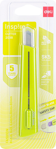 Изображение товара Нож канцелярский Deli Inspire / 2038 (зеленый)