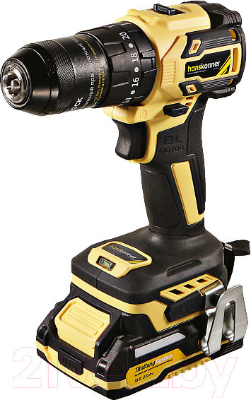 Изображение товара Аккумуляторная дрель-шуруповерт Hanskonner HCD2065BLIC