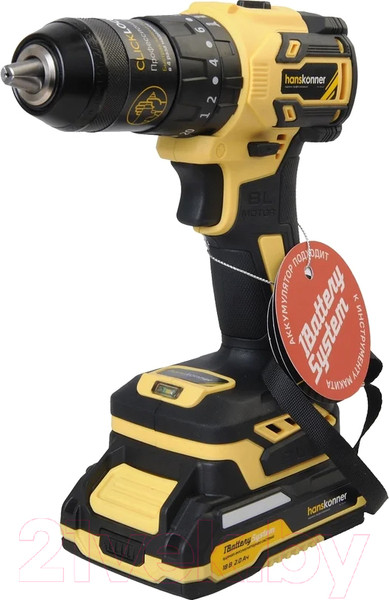 Изображение товара Аккумуляторная дрель-шуруповерт Hanskonner HCD2065PRO