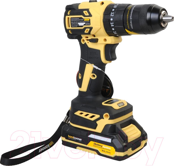 Изображение товара Аккумуляторная дрель-шуруповерт Hanskonner HCD2065PRO