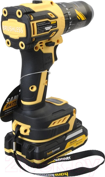 Изображение товара Аккумуляторная дрель-шуруповерт Hanskonner HCD2065PRO