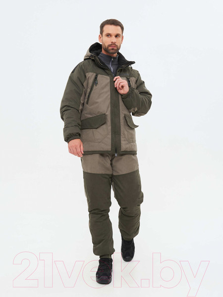 Изображение товара Костюм для охоты и рыбалки Huntsman Горка-Люкс -25°C Исландия Хаки (р-р 52-54/182-188)