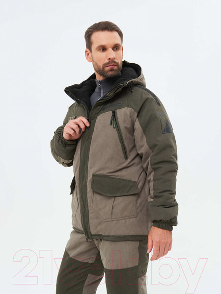 Изображение товара Костюм для охоты и рыбалки Huntsman Горка-Люкс -25°C Исландия Хаки (р-р 52-54/182-188)