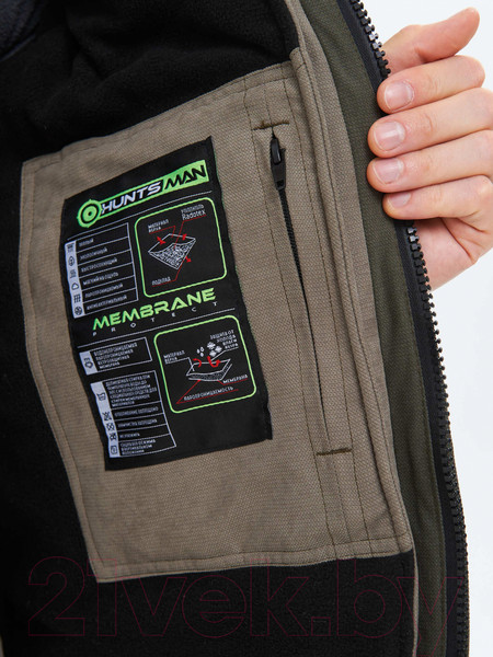 Изображение товара Костюм для охоты и рыбалки Huntsman Горка-Люкс -25°C Исландия Хаки (р-р 52-54/170-176)