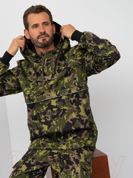 Изображение товара Костюм для охоты и рыбалки Huntsman Антигнус Люкс КМФ-N153 Смесовая Rip-stop/Бонди (р-р 52-54/182-188)