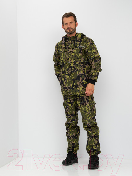 Изображение товара Костюм для охоты и рыбалки Huntsman Антигнус Люкс КМФ-N153 Смесовая Rip-stop/Бонди (р-р 56-58/182-188)