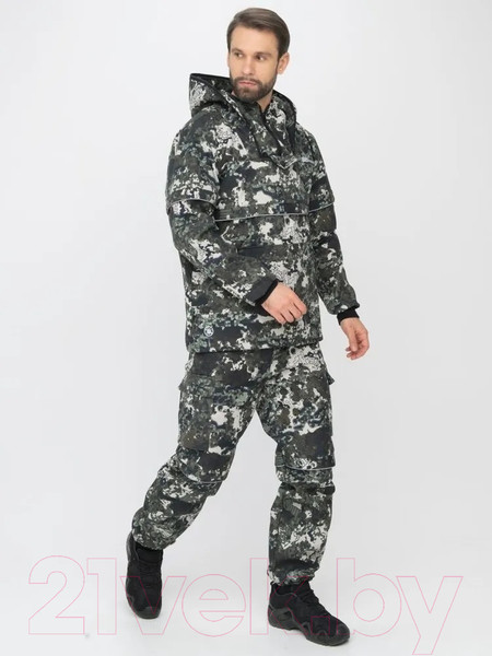 Изображение товара Костюм для охоты и рыбалки Huntsman Антигнус Люкс КМФ-N181 Смесовая Rip-stop/Бонди (р-р 48-50/170-176)