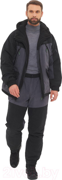 Изображение товара Костюм для охоты и рыбалки Huntsman Горка Люкс -10°C Серый/001 Исландия/Alova (р-р 52-54/170-176)