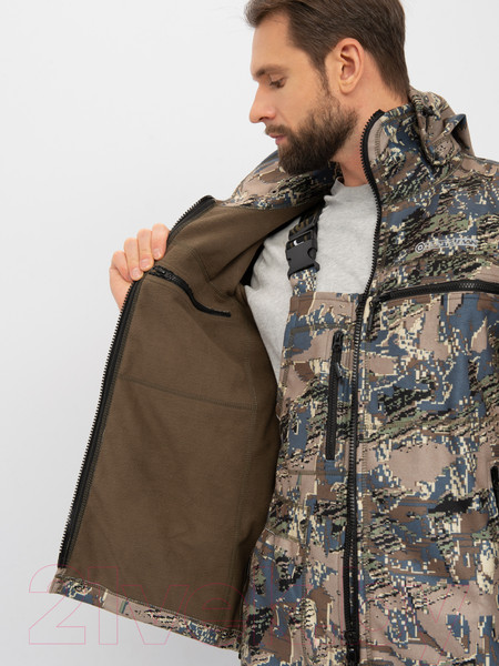 Изображение товара Костюм для охоты и рыбалки Huntsman Никс Люкс -5°C Alova Windblock Лабиринт (р-р 44-46/182-188)