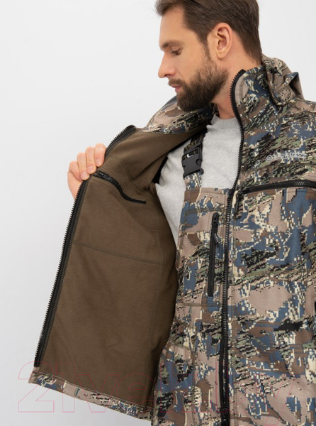 Изображение товара Костюм для охоты и рыбалки Huntsman Никс Люкс -5°C Alova Windblock Лабиринт (р-р 60-62/170-176)