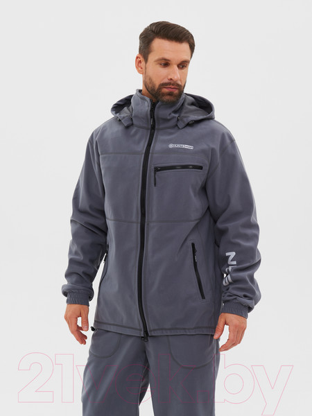 Изображение товара Костюм для охоты и рыбалки Huntsman Никс Люкс -5°C Alova Windblock Серый (р-р 56-58/182-188)