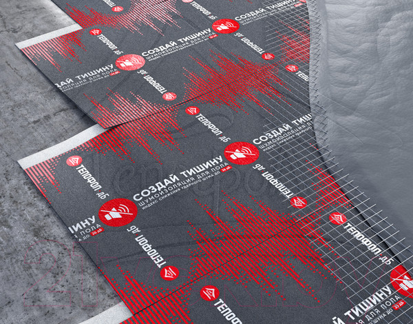 Изображение товара Мат звукоизоляционный Тепофол дБ НПЭ 2.5мм (1.2x50м)