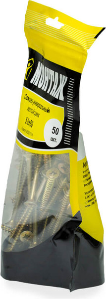 Изображение товара Саморез Монтаж Универсальный 5.0x80 / MD001174 (50шт, желтый цинк)