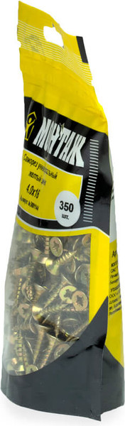 Изображение товара Саморез Монтаж Универсальный 4.0x16 / MD001144 (350шт, желтый цинк)