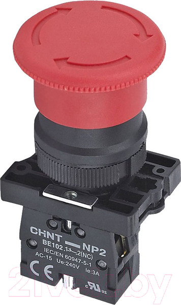 Изображение товара Кнопка для пульта Chint Грибок d40мм 1НЗ IP40 (R) / 574120