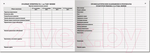 Изображение товара Медицинская карта Staff История развития ребенка / 130174 (красный)