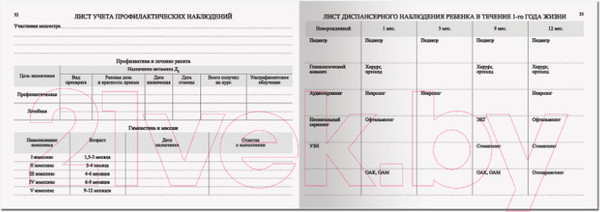 Изображение товара Медицинская карта Staff История развития ребенка / 130175 (синий)