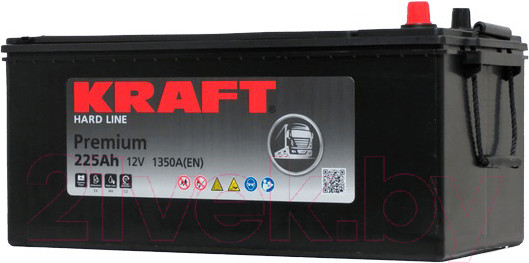 Изображение товара Автомобильный аккумулятор KrafT Premium Евро / 225H52R (225 А/ч)