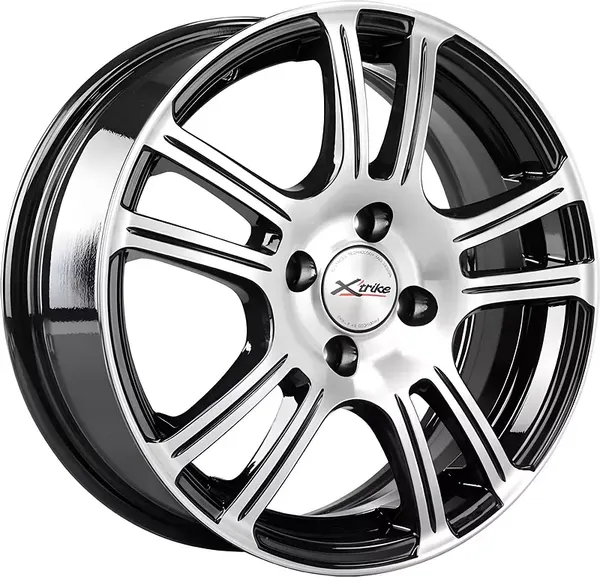 Изображение товара Литой диск X'trike X-105M 15x6" 4x108мм DIA 65.1мм ET 25мм BK/FP
