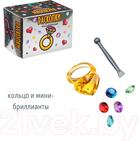 Изображение товара Набор для опытов Bumbaram Для проведения раскопок. Найди кольцо / dig-29