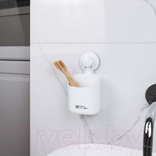 Изображение товара Стакан для зубной щетки и пасты Swed house R5120 (белый)