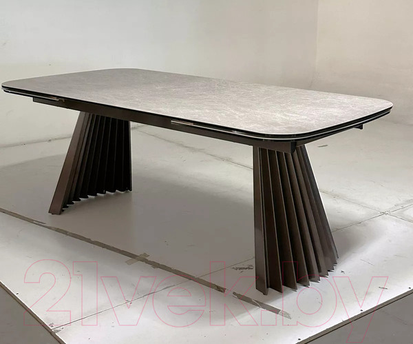 Изображение товара Обеденный стол M-City Astrid 200 / 626M05476 (TL-102 бежевый мрамор/испанская керамика/шоколадное золото каркас)