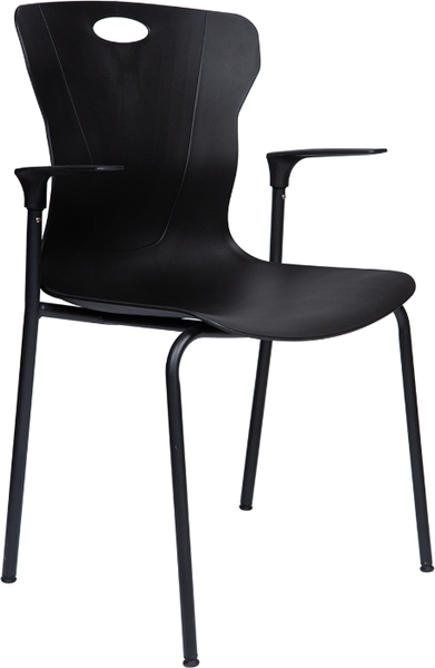 Изображение товара Стул офисный Norden Seven Black / 388 Black (черный пластик/черная база с подлокотниками)