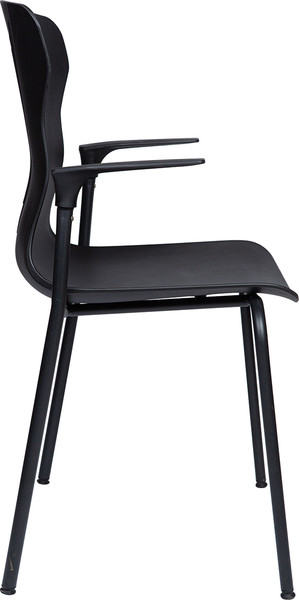 Изображение товара Стул офисный Norden Seven Black / 388 Black (черный пластик/черная база с подлокотниками)