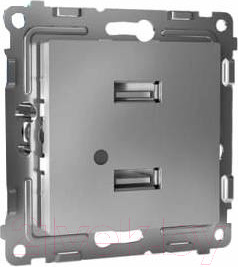 Изображение товара Розетка Tokov Electric Pixel TKE-PX-2USB-C03 (алюминий)