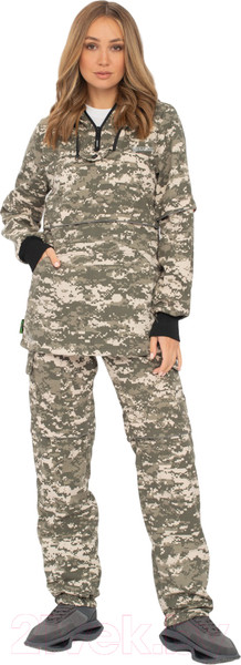 Изображение товара Костюм для охоты и рыбалки Huntsman Женский Антигнус Люкс Твил-Пич Светлый пиксель (р-р 40-42/170-176)