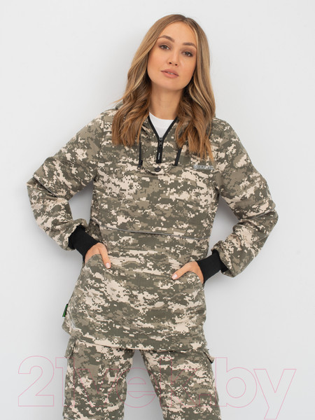 Изображение товара Костюм для охоты и рыбалки Huntsman Женский Антигнус Люкс Твил-Пич Светлый пиксель (р-р 40-42/170-176)