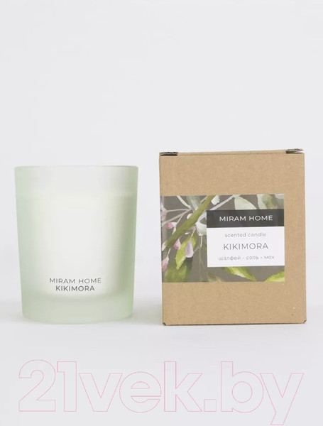 Изображение товара Свеча Мирам Мох и янтарь Kikimora / 4012125 (200г)