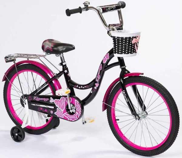 Изображение товара Детский велосипед ZigZag Girl / ZG-1835 (черный/малиновый)