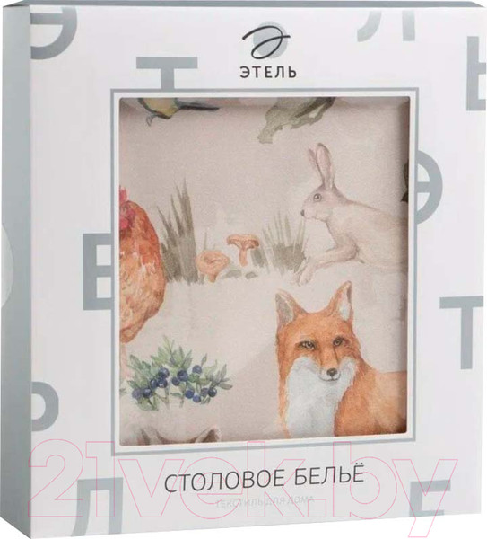 Изображение товара Комплект столового белья Этель Forest Landscape. Скатерть + салфетки / 7587294